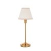 Klasyczna lampka stołowa nocna abażurowa mosiężna minimalistyczna uniwersalna Rise & Ivy 120937 ENDON